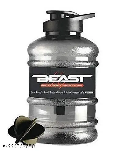 Beast Sports Water Bottle for Gym, Protein Shaker Bottle, Gallon Water Bottle (1.5 LTR) with Mixer Ball and Strainer (BPA-Free, Unbreakable, Freezer Safe)