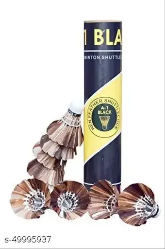 Gyronax A-1 Premium Feather Badminton Shuttlecock (Natural Brown) - Pack of 10
