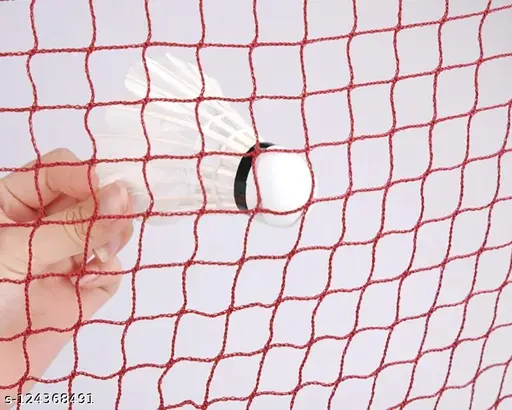 Alvi Red Badminton Net (Red, White)