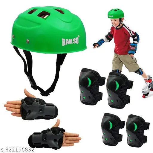 ''Skating Protection Kit - Head + Elbow + Knee + Hand Guard Skating Kit SIZE-6 TO 12 Year Old