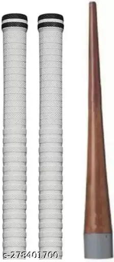 Set of 2 Cricket Bat White grip + 1 wooden gripper (cone) Super Tacky (Pack of 3)